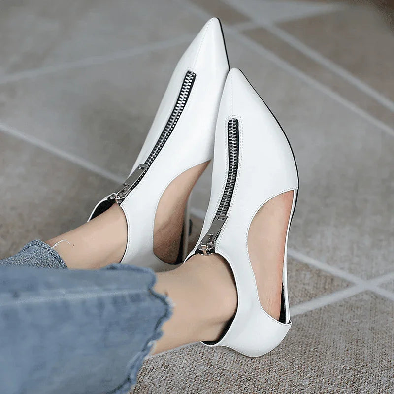 מגפון עור מקורי ממילאנו בגימור ריץ רץ אופנתי להופעה שתרגישי בה הכי הרבה סטייל - לה איסלה