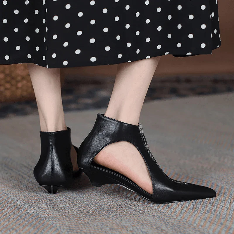 מגפון עור מקורי ממילאנו בגימור ריץ רץ אופנתי להופעה שתרגישי בה הכי הרבה סטייל - לה איסלה