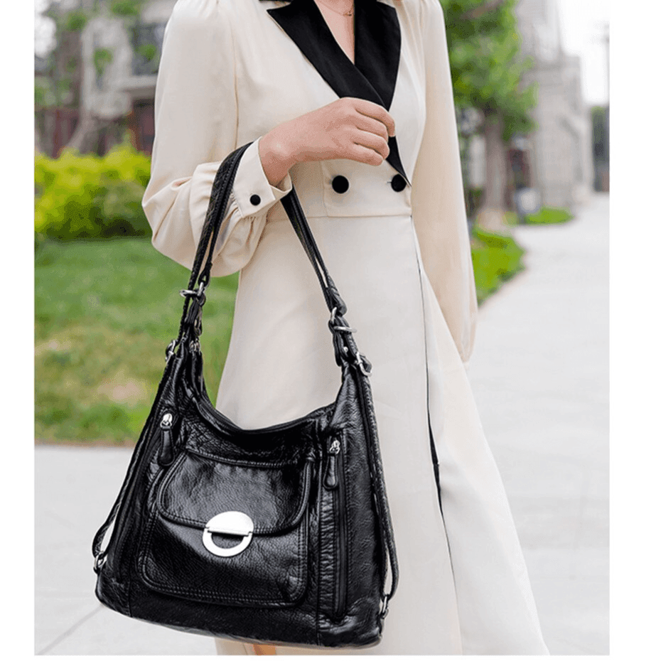 תיק גב שהוא גם לנשיאה בכתף בגימור פרקטי ואופנתי להופעה שתחרשי עליה כל העונה - לה איסלה