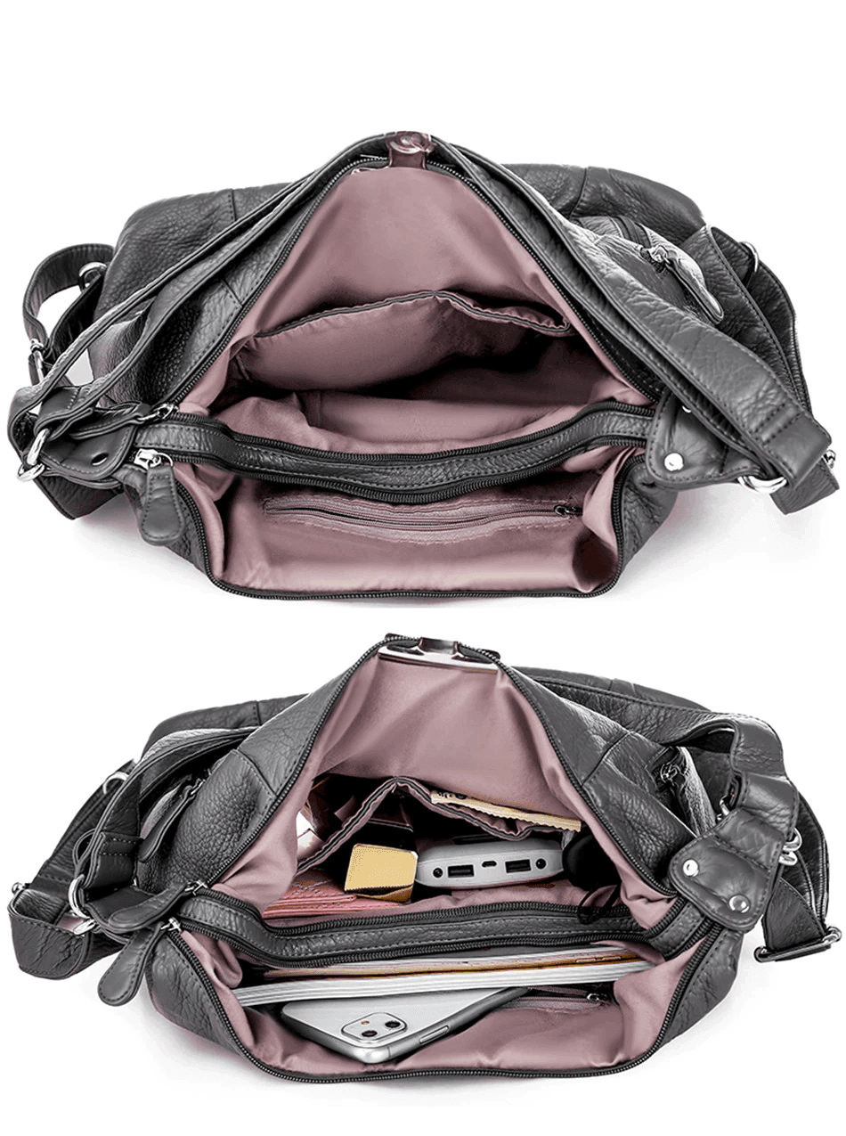 תיק גב שהוא גם לנשיאה בכתף בגימור פרקטי ואופנתי להופעה שתחרשי עליה כל העונה - לה איסלה