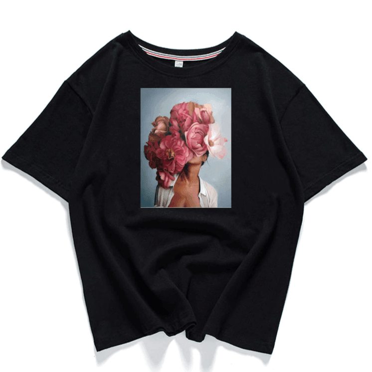 טי שירט מדליקה מכותנה בגיזרת לוס מגניבה בהדפס נשי פמיניסטי - לה איסלה