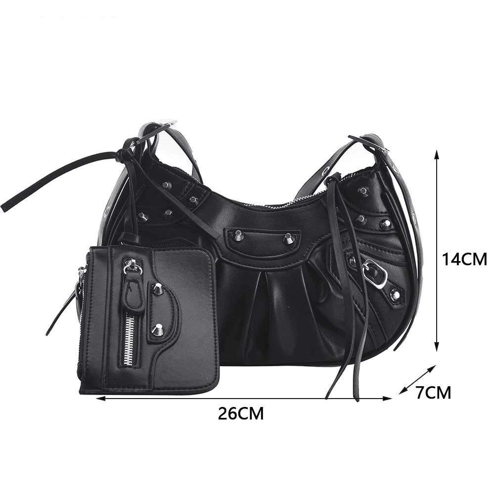 תיק אופנתי ליציאות בשילוב ארנק תואם לכסף קטן להופעה נשית אלגנטית ויוקרתית - לה איסלה