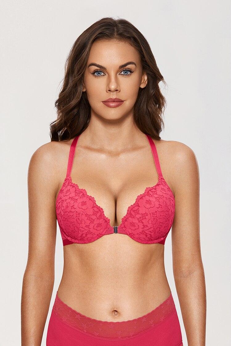 חזיית תחרה מרופדת עם סגירה עדינה מקדימה הגרסה הנועזת - לה איסלה