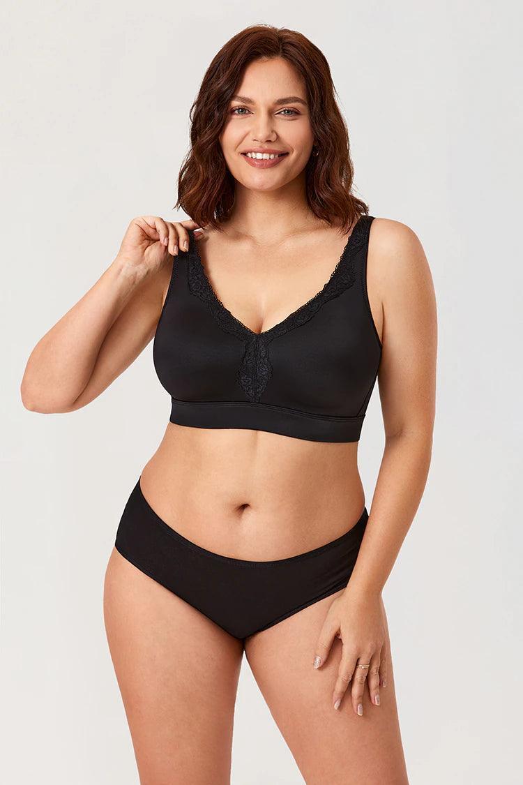 חזייה עוטפת ללא עצם במבנה שמחזיק את השד ובגימור נשי מתחרה עדינה ואופנתית - לה איסלה