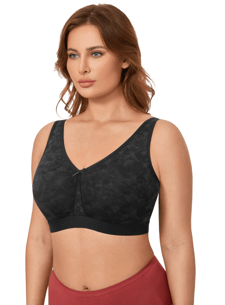 חזיית כותנה נוחה ללא עצם למראה נשי עדין ומיוחד - ורוד - לה איסלה