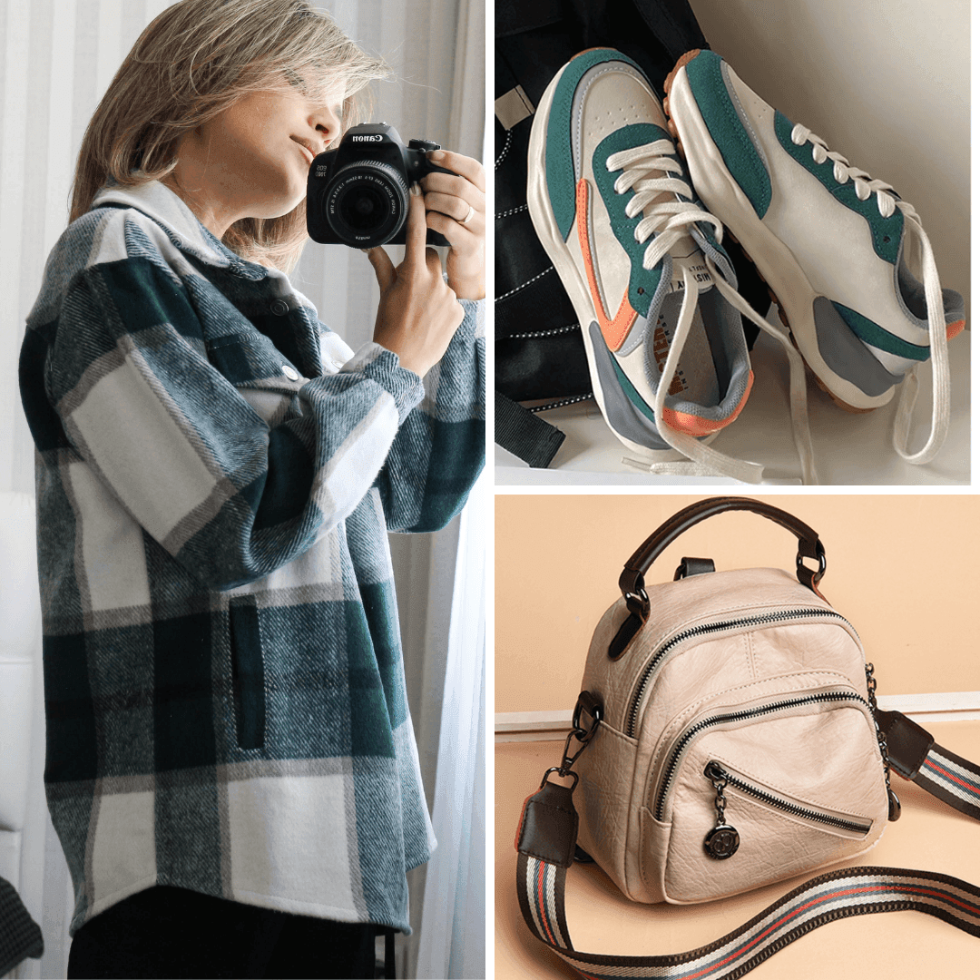 מעיל משובץ ומחמם בגיזרה קלילה ולא מתאמצת להופעה טרנדית עכשווית לוהטת - לה איסלה