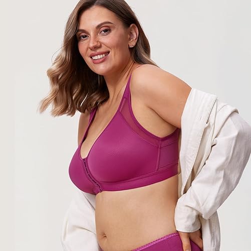 חזייה תומכת בסגירה קידמית לאישה עם חזה שופע