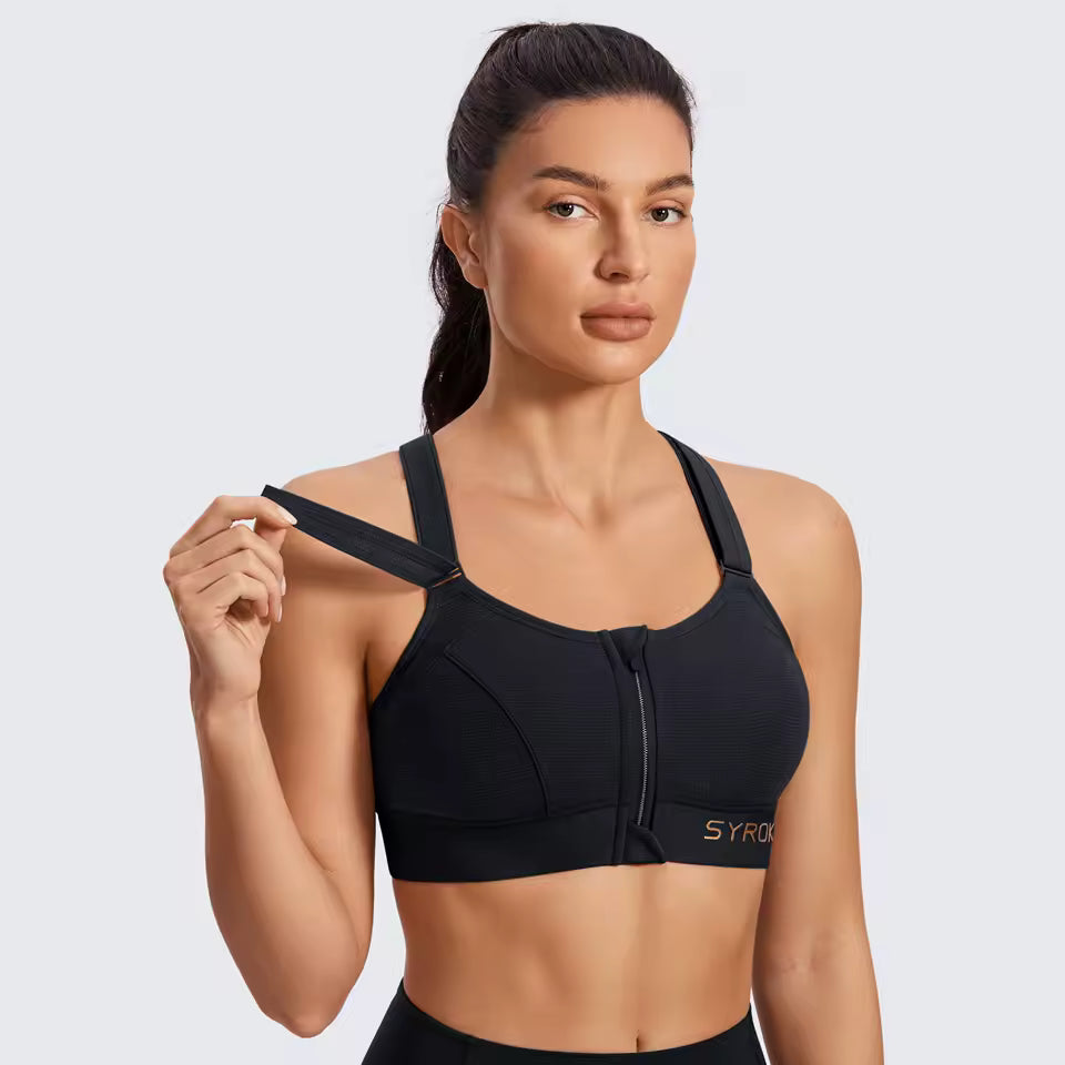 חזיית ספורט חכמה בסגירה קידמית שמחזקת את הגב לאישה שרוצה ביטחון