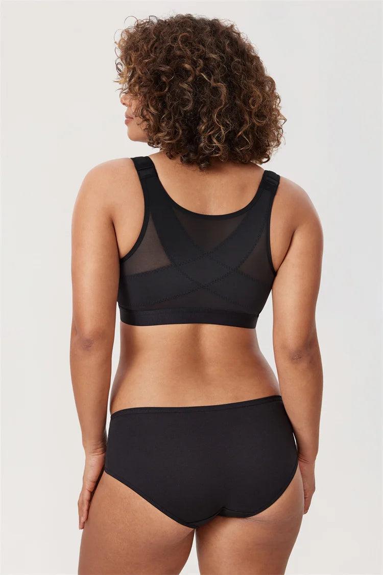 חזיית פטנט בסגירה קדמית עם ריפוד קל X-SHAPE לחזה זקוף - לה איסלה: אופנה וחזיות פרימיום
