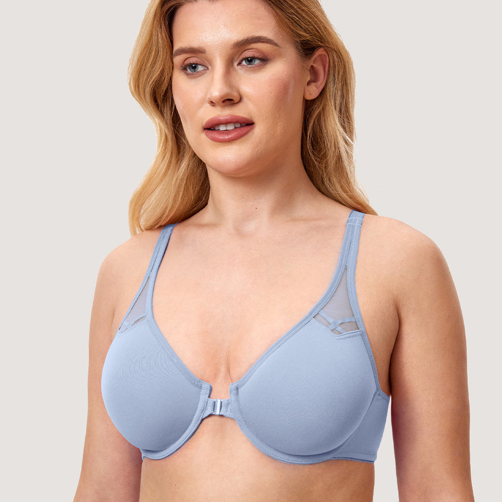 חזיית תחרה נשית ועוטפת בסגירה קידמית לגיזרה שתהלום אותך תמיד - במהדורה שייקית