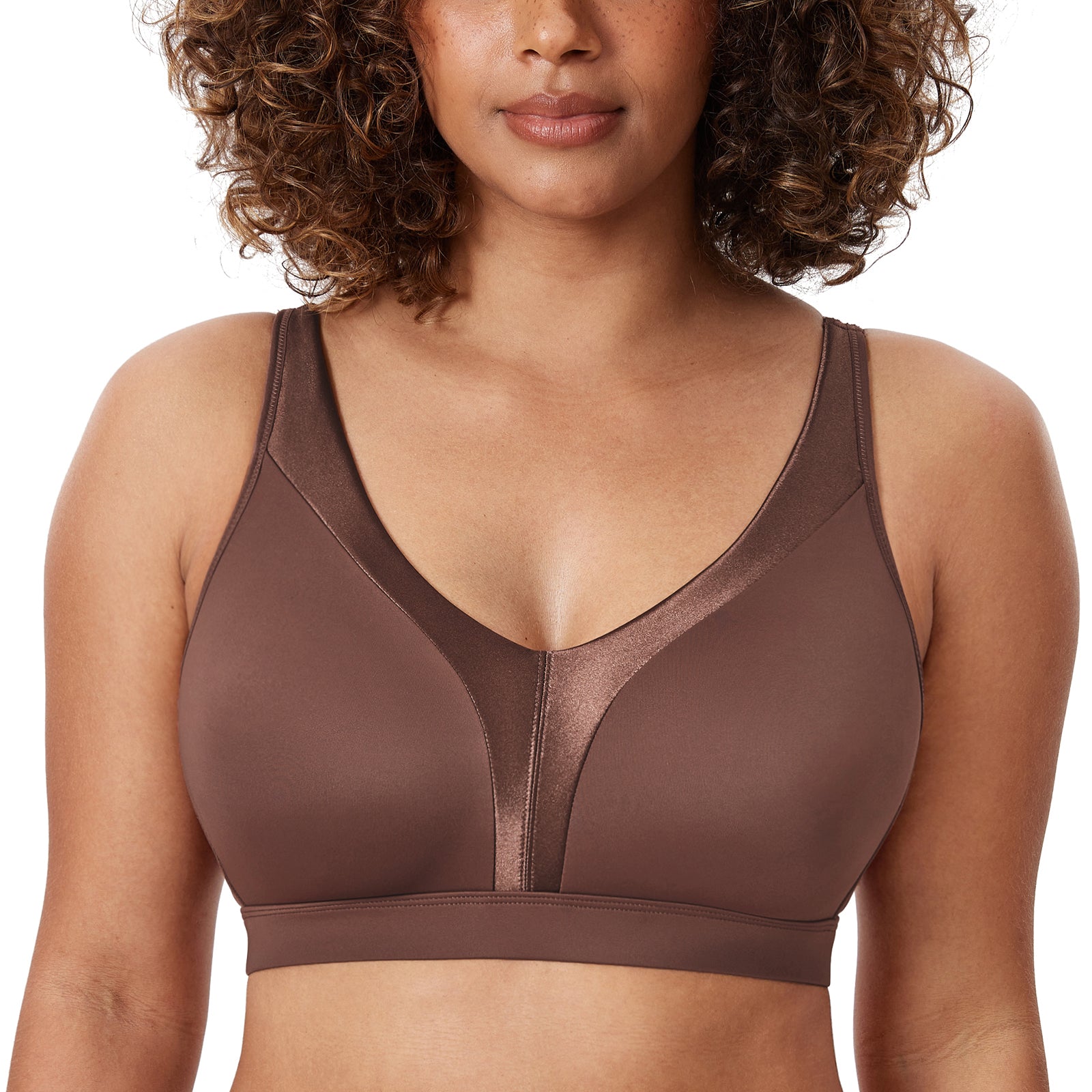 חזיית משי ללא עצם בשילוב בד סטאן מהפנט להופעה נשית מדוייקת