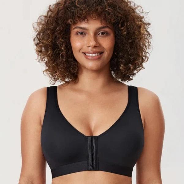חזיית פטנט בסגירה קדמית עם ריפוד קל X-SHAPE לחזה זקוף - לה איסלה: אופנה וחזיות פרימיום